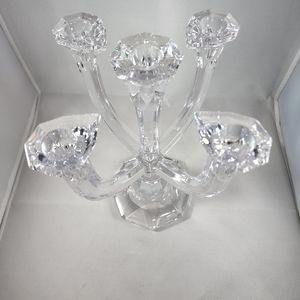 Vintage 5 arm cut glass candelabra